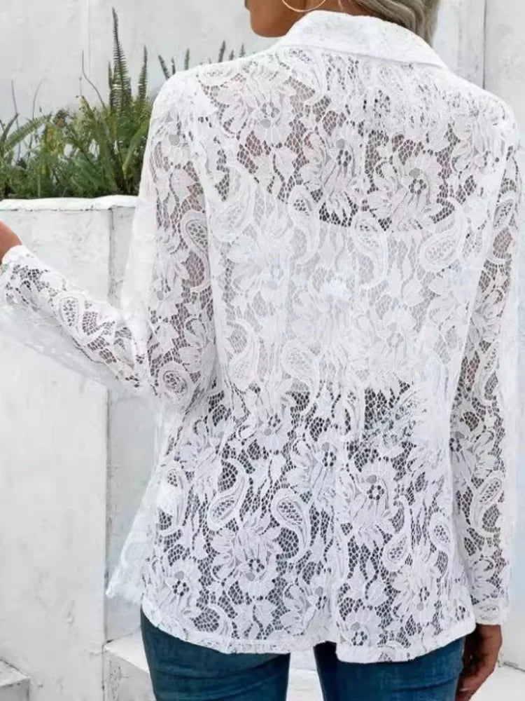 Amara Sheer Lace Blazer