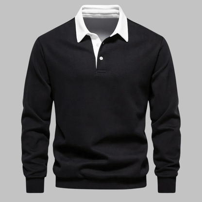 Classic Long-Sleeve Polo Sweater