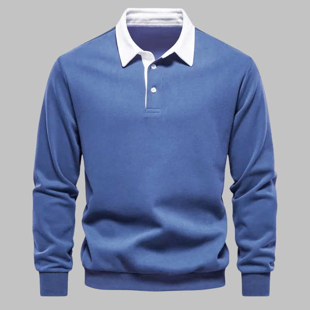 Classic Long-Sleeve Polo Sweater