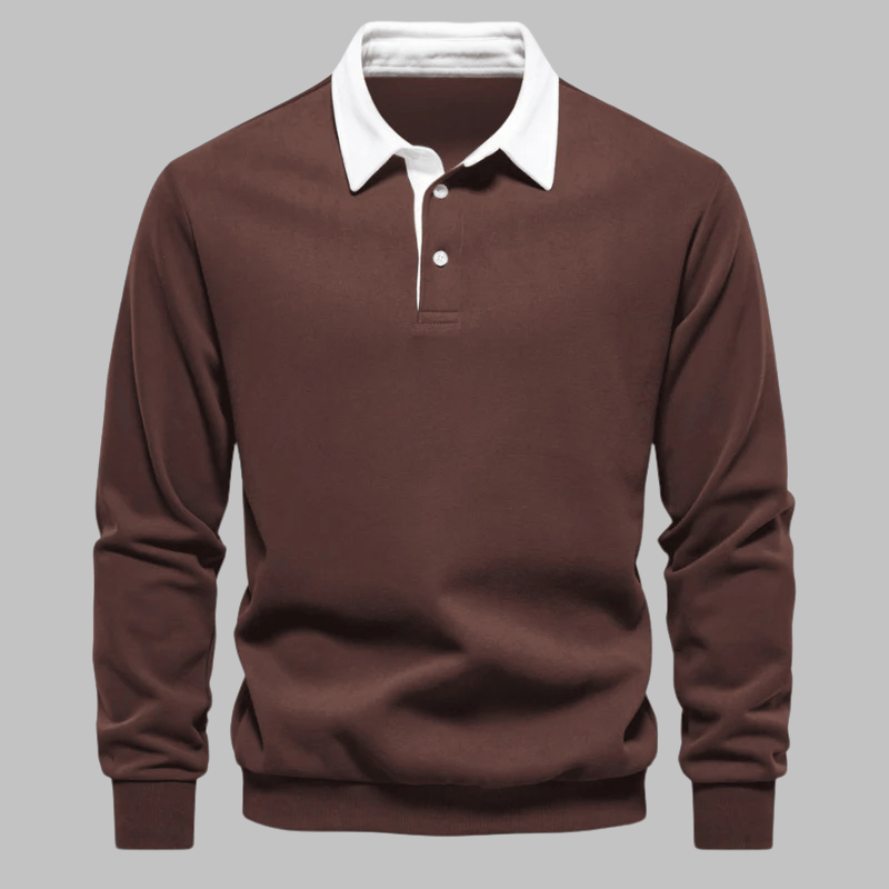 Classic Long-Sleeve Polo Sweater