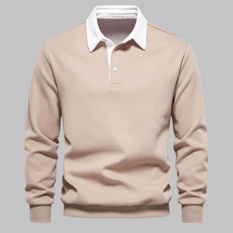 Classic Long-Sleeve Polo Sweater