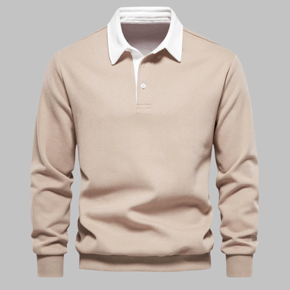 Classic Long-Sleeve Polo Sweater