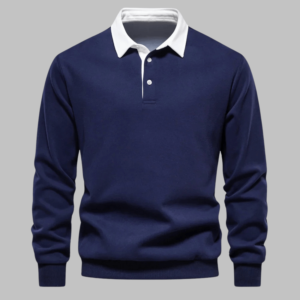 Classic Long-Sleeve Polo Sweater