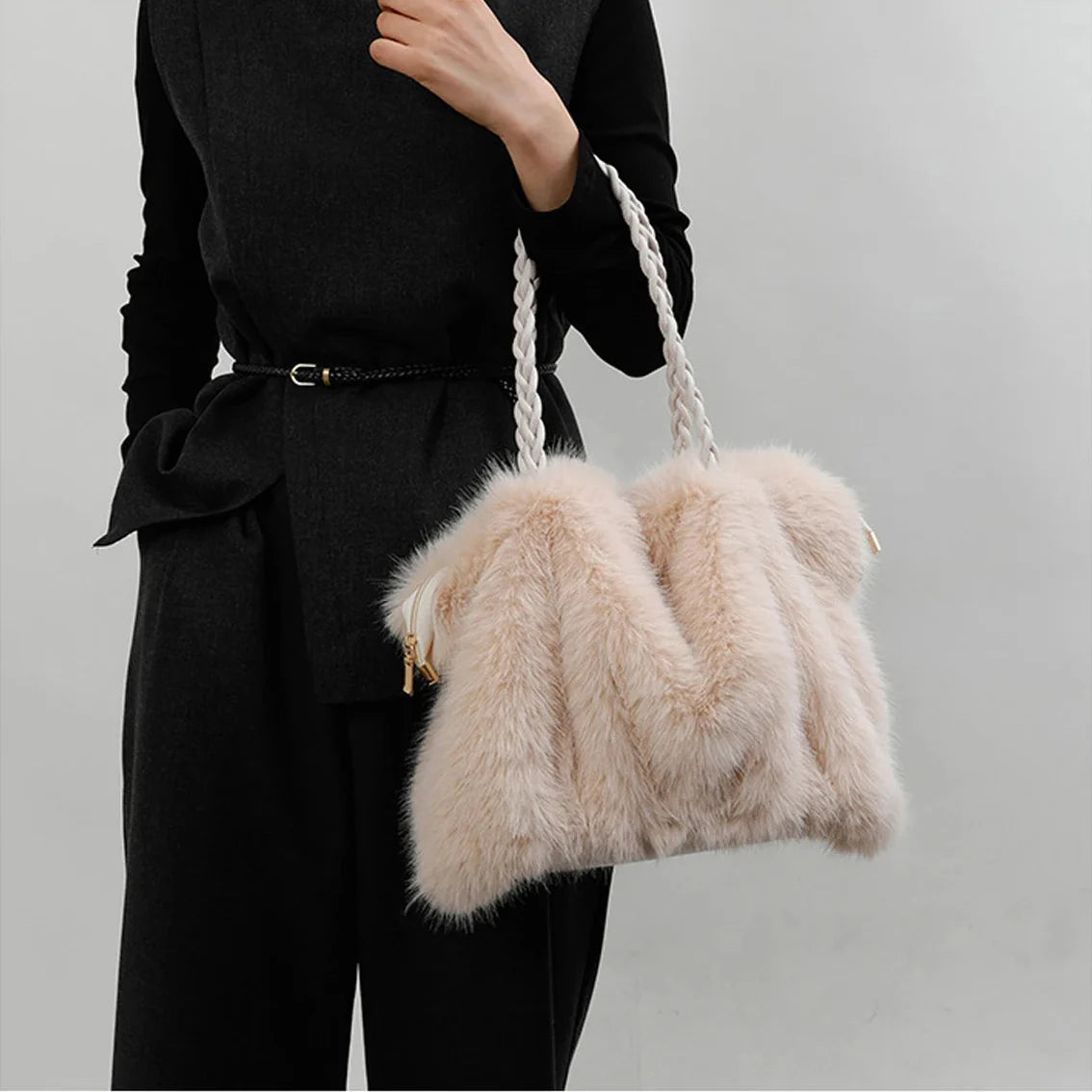 Delphine Faux Fur Tote