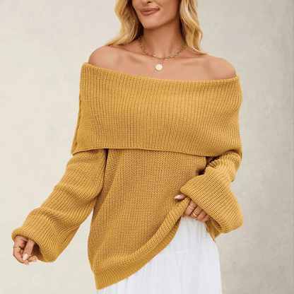 Cashmere Convertible Neckline Pullover