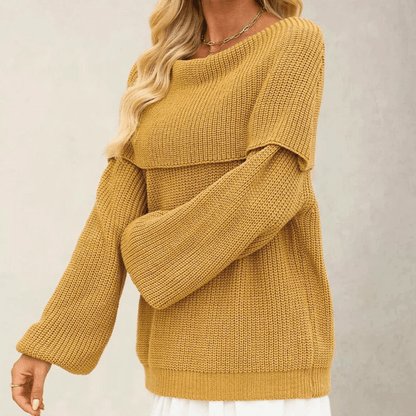Cashmere Convertible Neckline Pullover