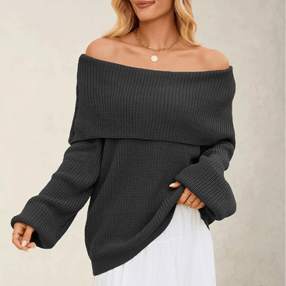 Cashmere Convertible Neckline Pullover
