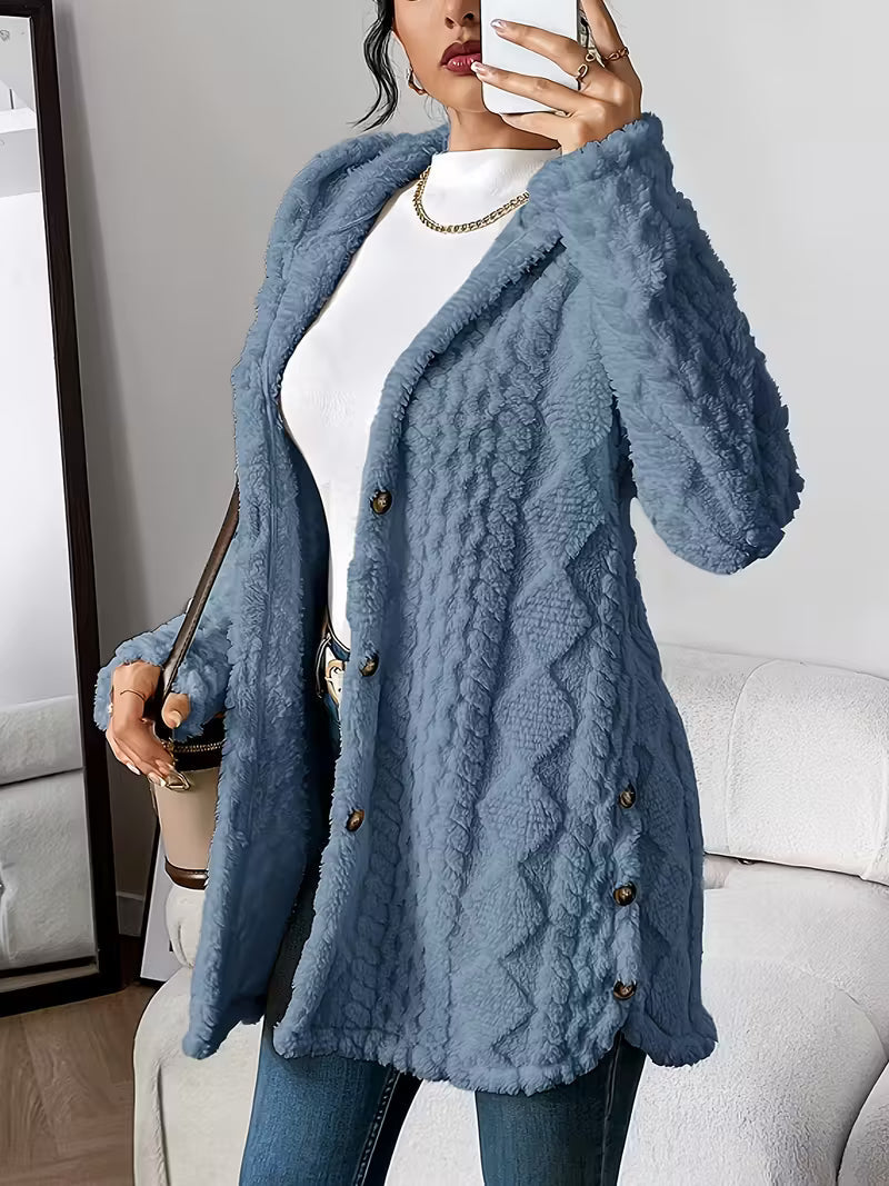 Cloudweight Cable-Knit Fleece Cardigan