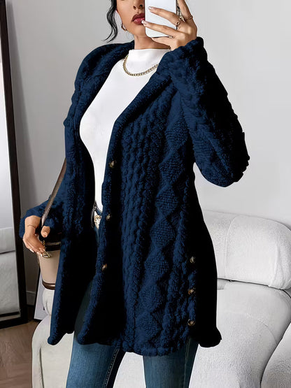 Cloudweight Cable-Knit Fleece Cardigan