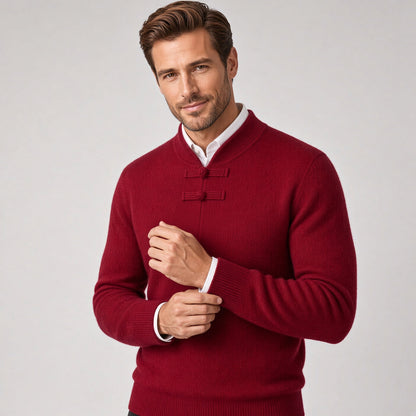 Marchetti Frog-Button Sweater