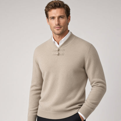 Marchetti Frog-Button Sweater