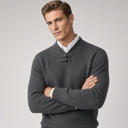 Marchetti Frog-Button Sweater