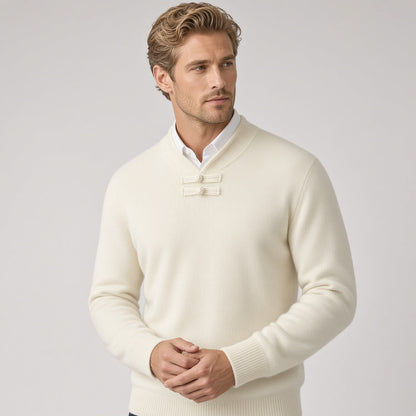 Marchetti Frog-Button Sweater