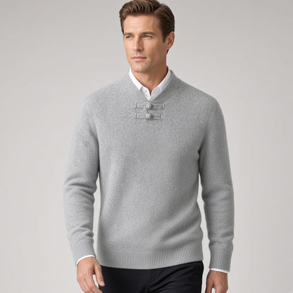 Marchetti Frog-Button Sweater