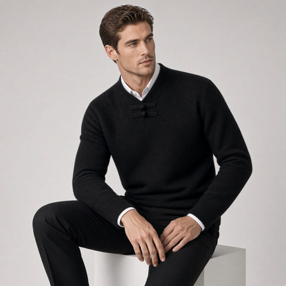 Marchetti Frog-Button Sweater