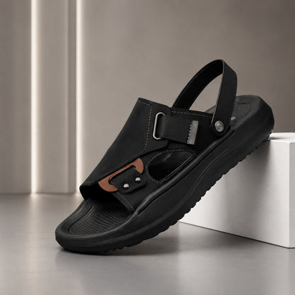 Greige Closed-Toe Technical Sandal