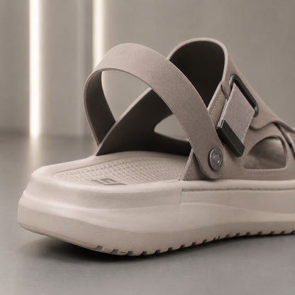 Greige Closed-Toe Technical Sandal
