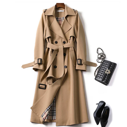 Signature Check-Lined Belted Coat
