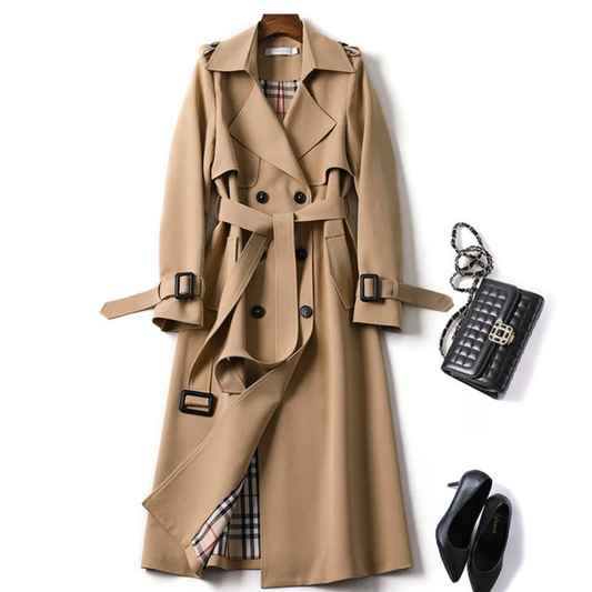 Signature Check-Lined Belted Coat