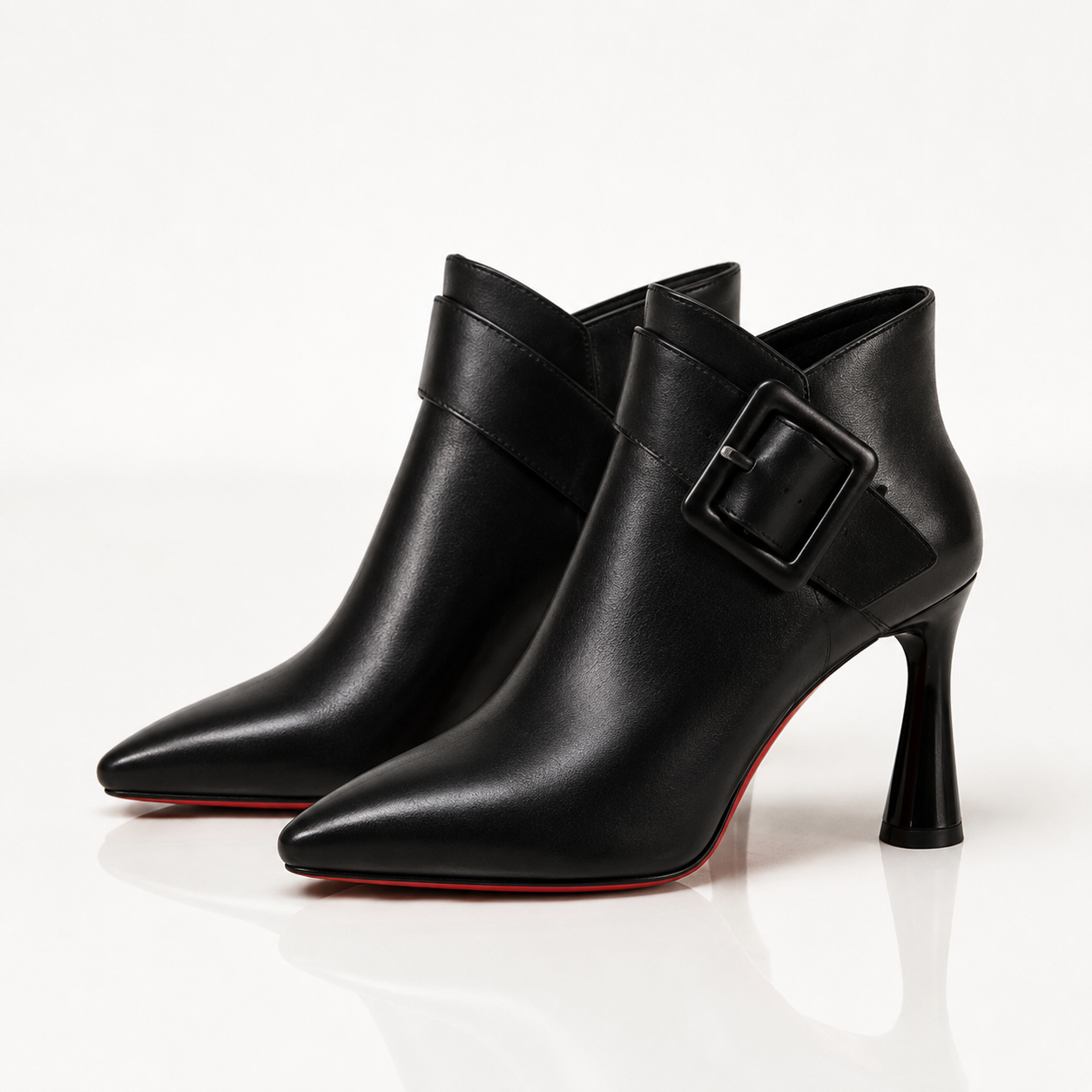 Delphine Buckle Ankle Boots