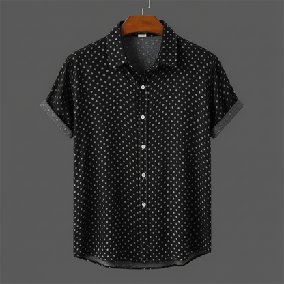 Short-Sleeve Polka Dot Shirt