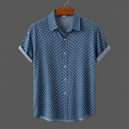 Short-Sleeve Polka Dot Shirt