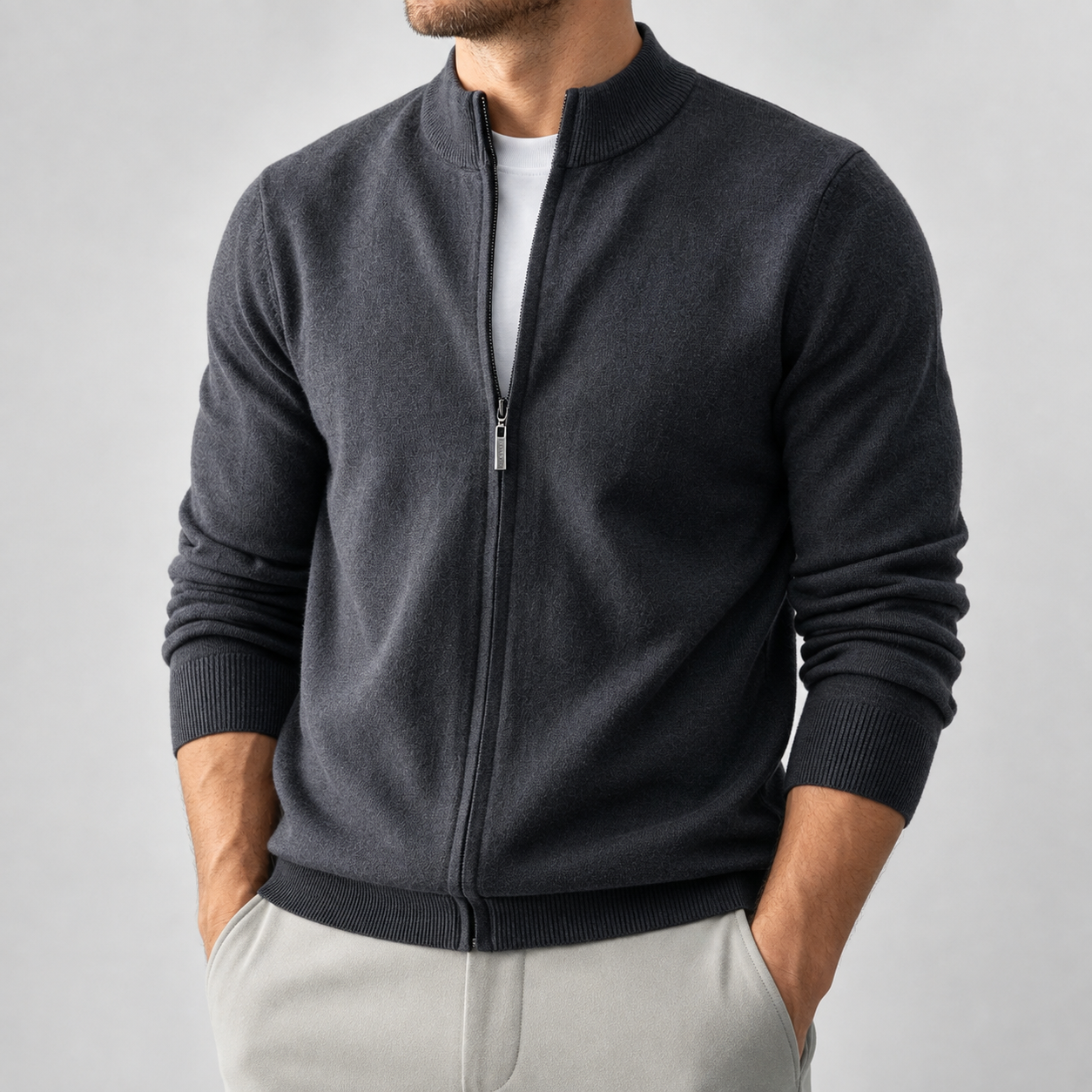 Marchese Full-Zip Knit Cardigan
