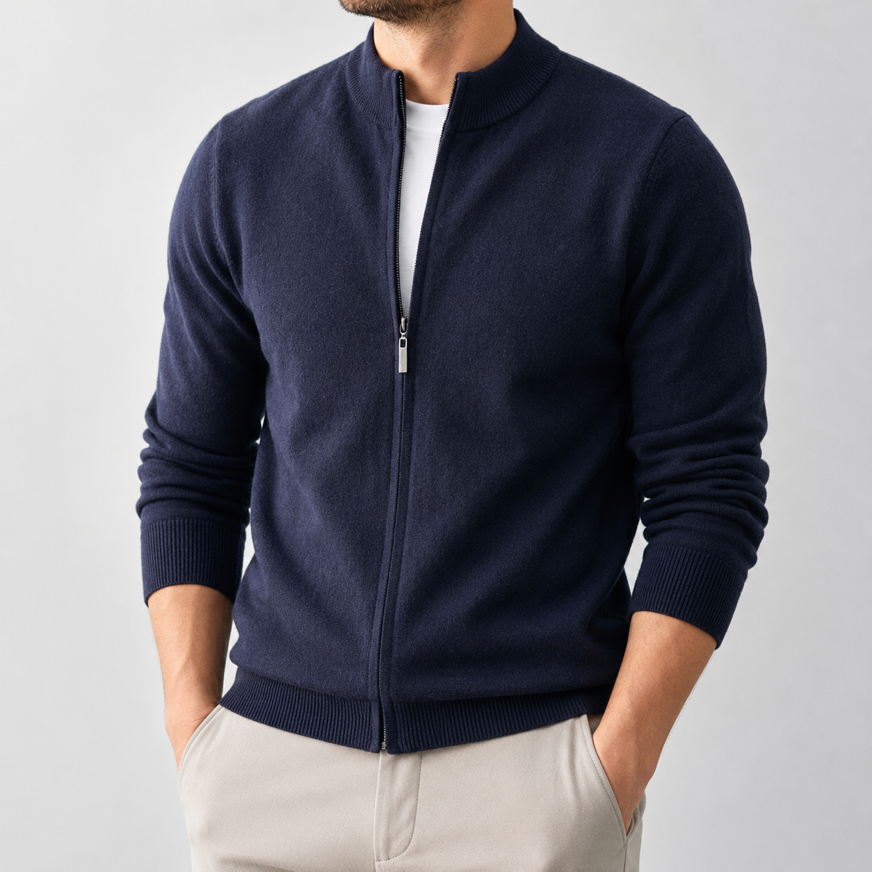 Marchese Full-Zip Knit Cardigan