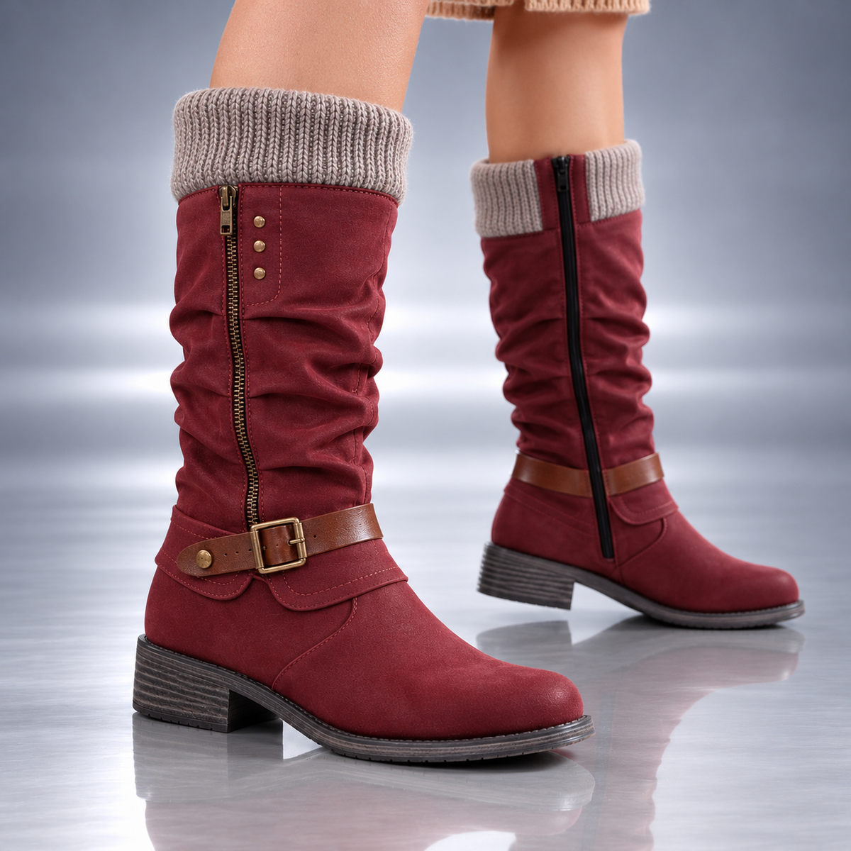 Marchetta Knit-Cuff Boot
