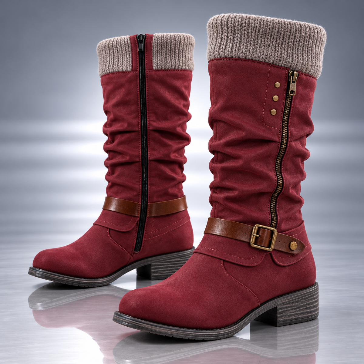 Marchetta Knit-Cuff Boot
