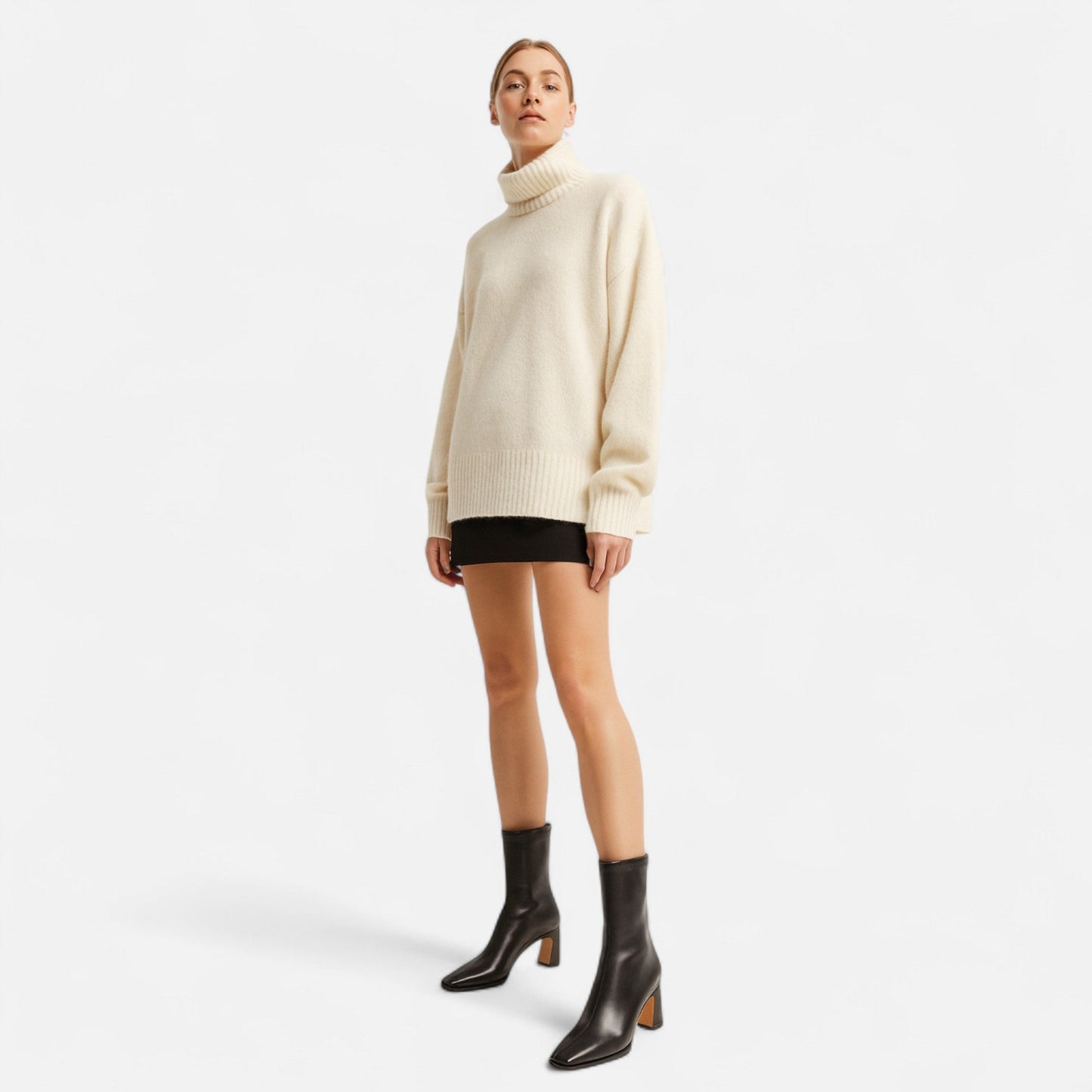 Square-Toe Sculptural Boot