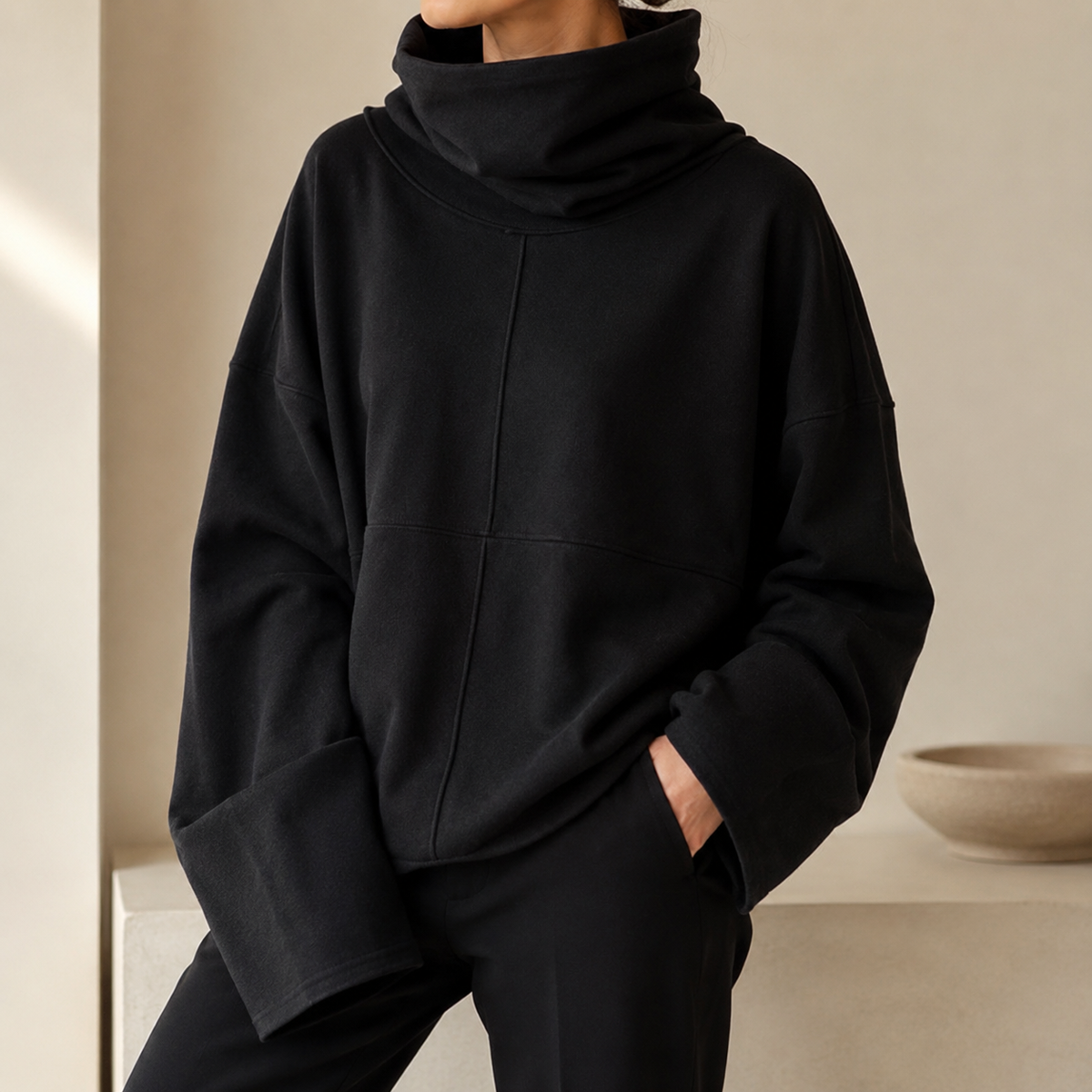 Amara Cowl-Neck Pullover