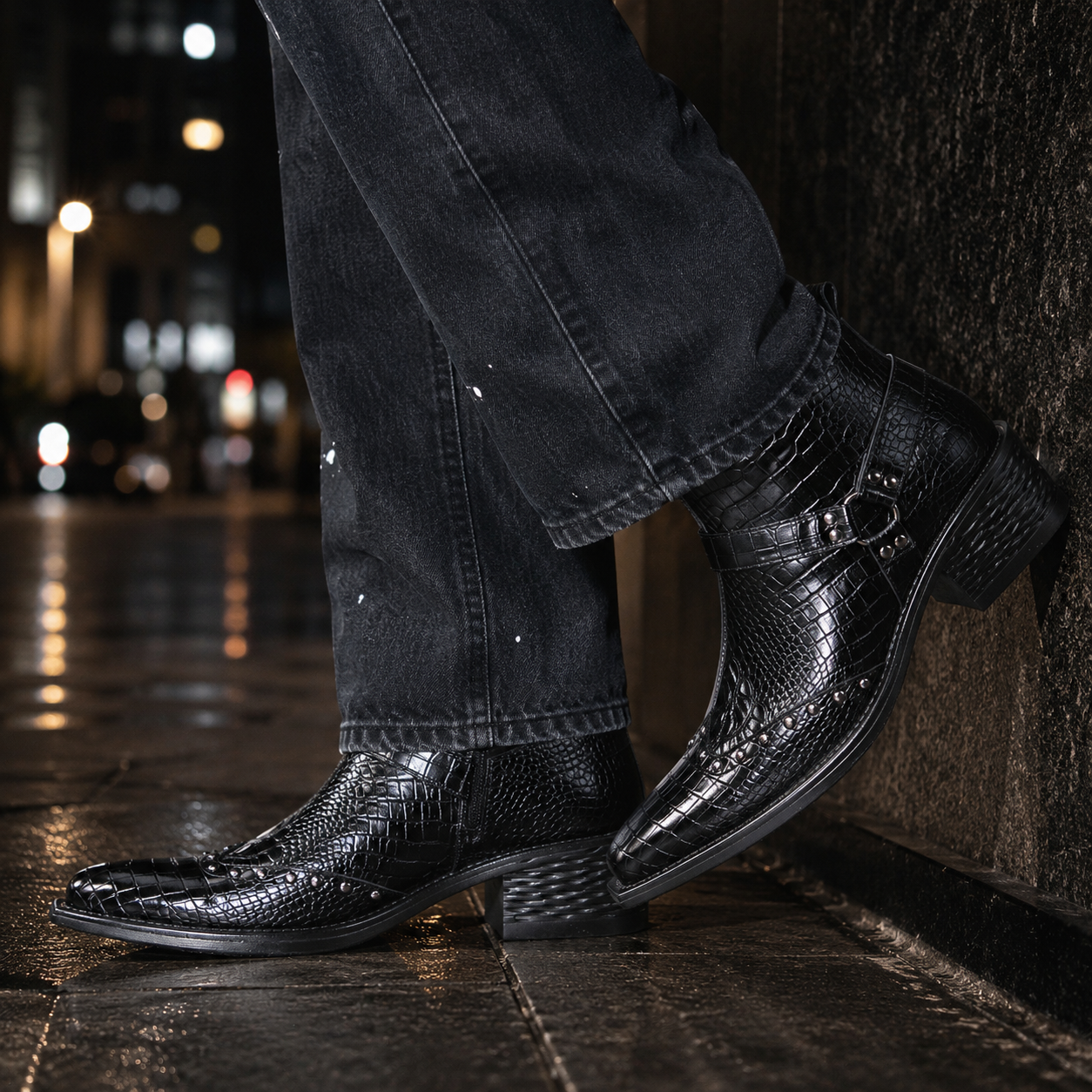 Vaquero Croc Chelsea Boots