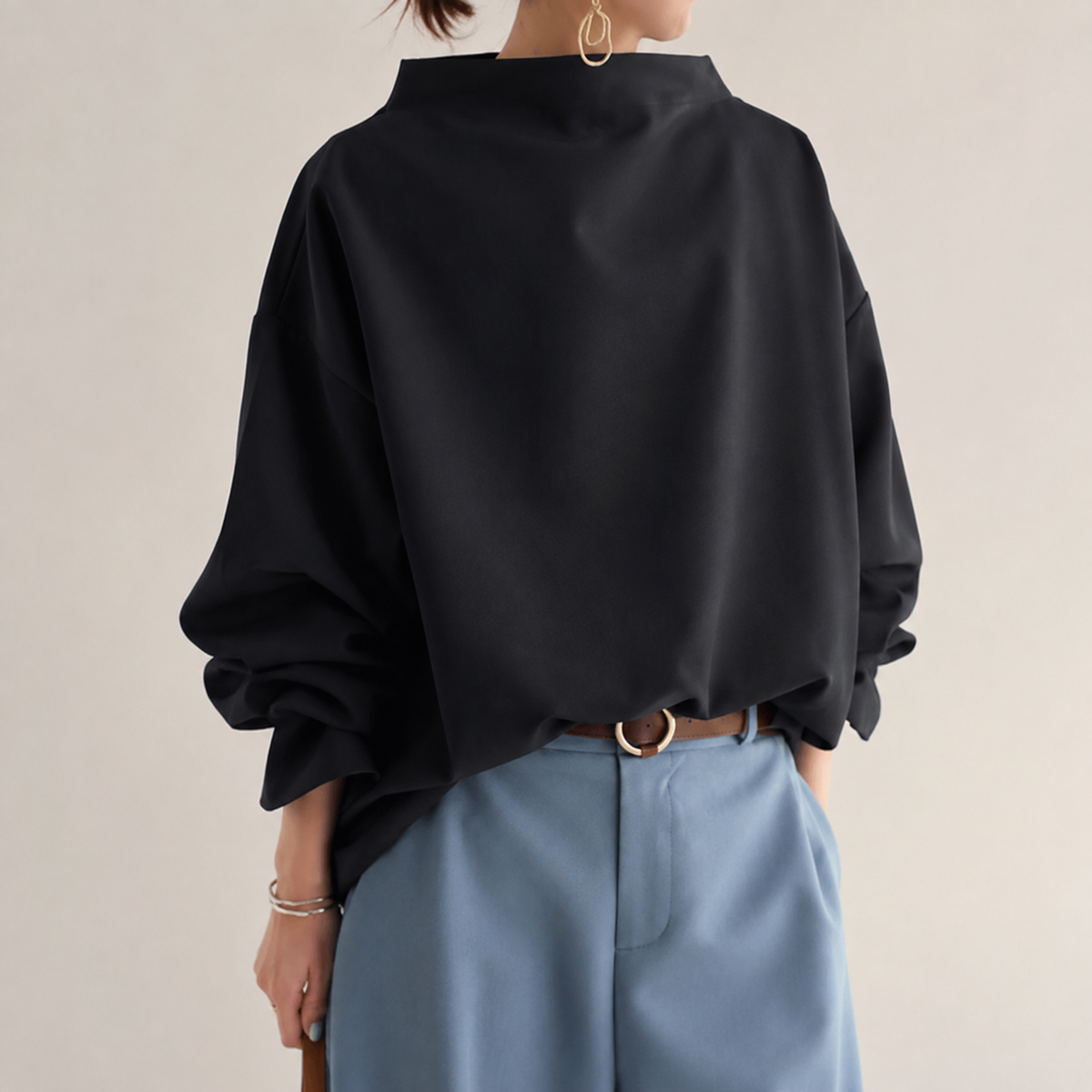 Verlaine Funnel-Neck Blouse