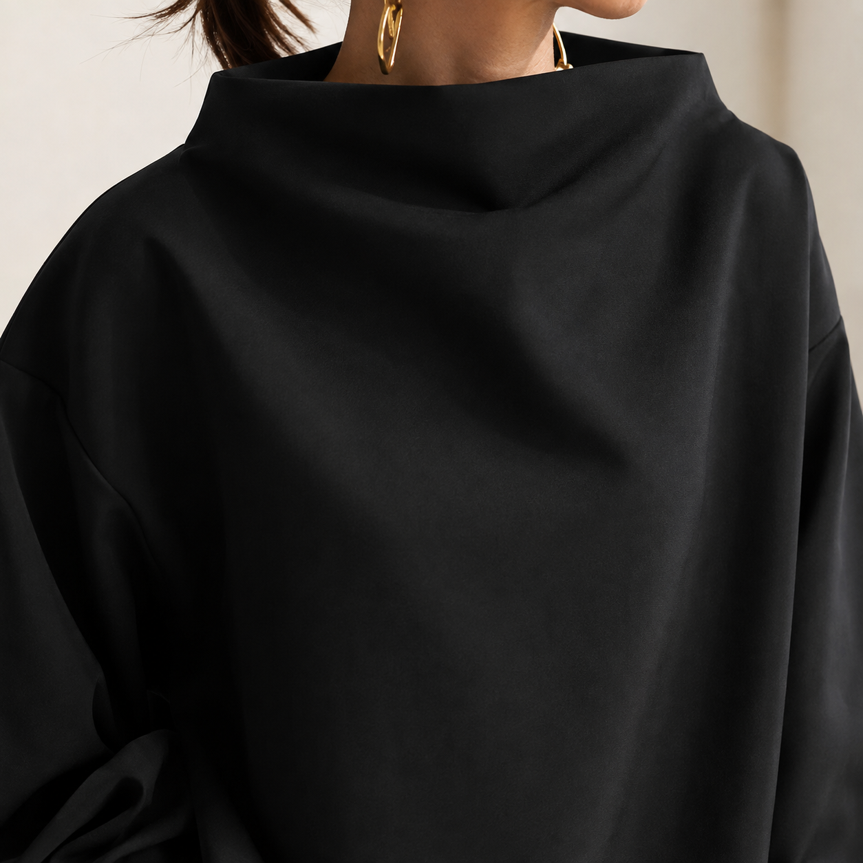 Verlaine Funnel-Neck Blouse
