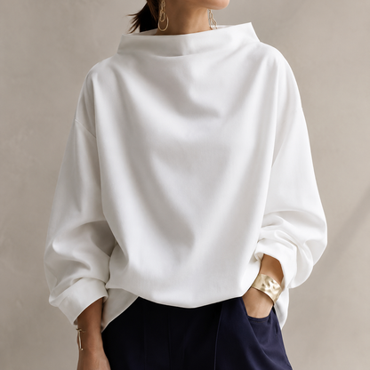 Verlaine Funnel-Neck Blouse