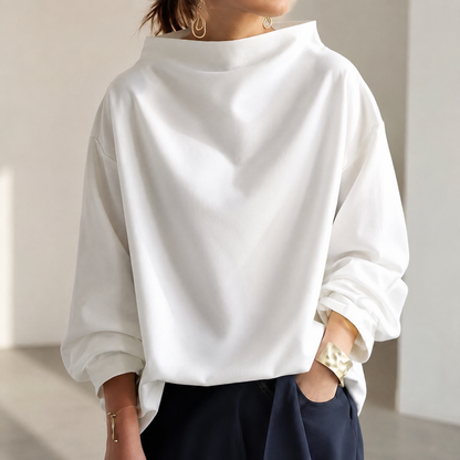 Verlaine Funnel-Neck Blouse