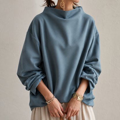 Verlaine Funnel-Neck Blouse