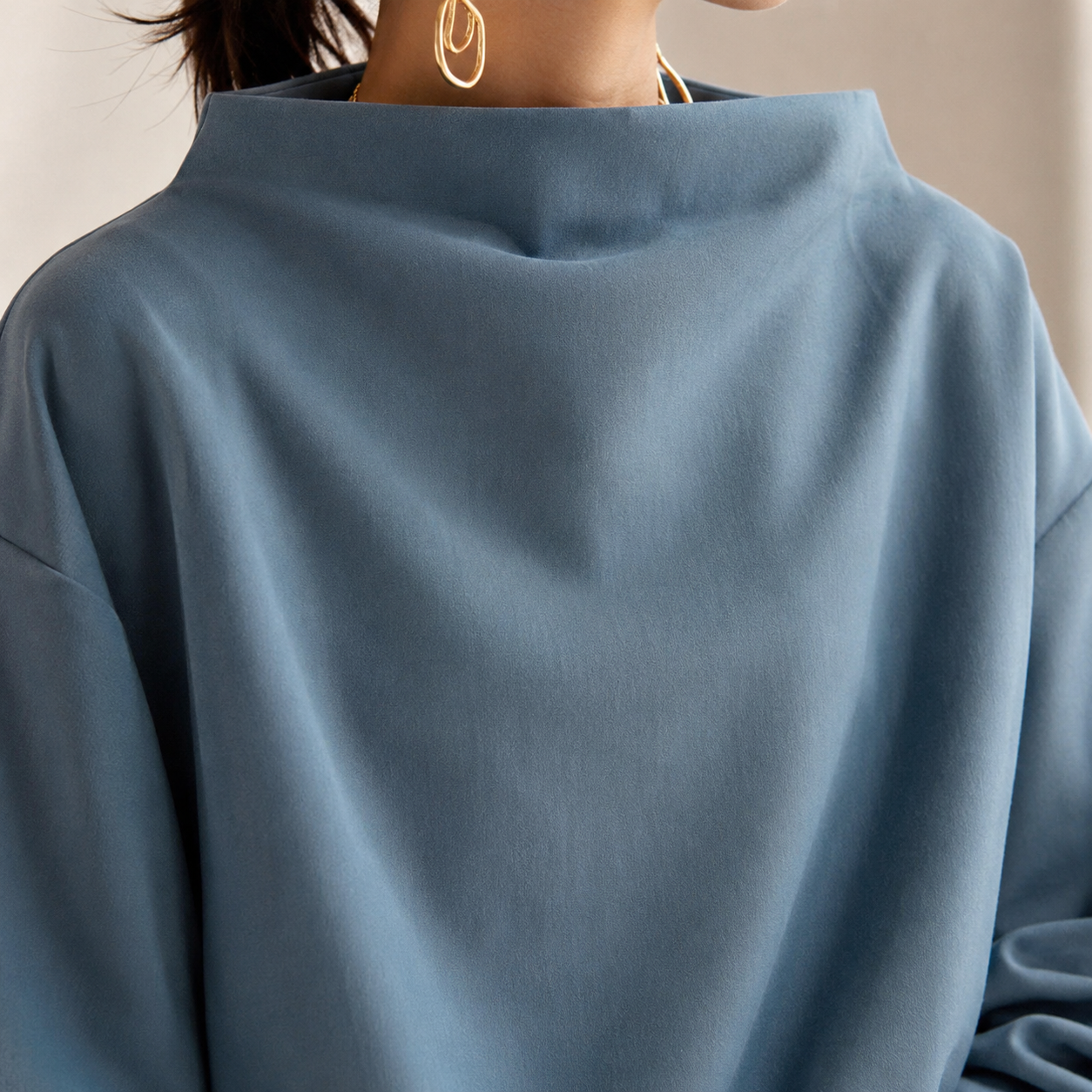 Verlaine Funnel-Neck Blouse