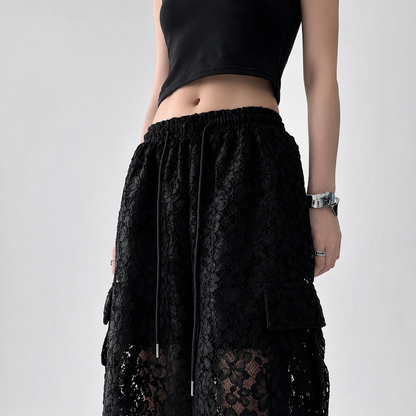 Vesper Sheer Lace Cargo Trouser