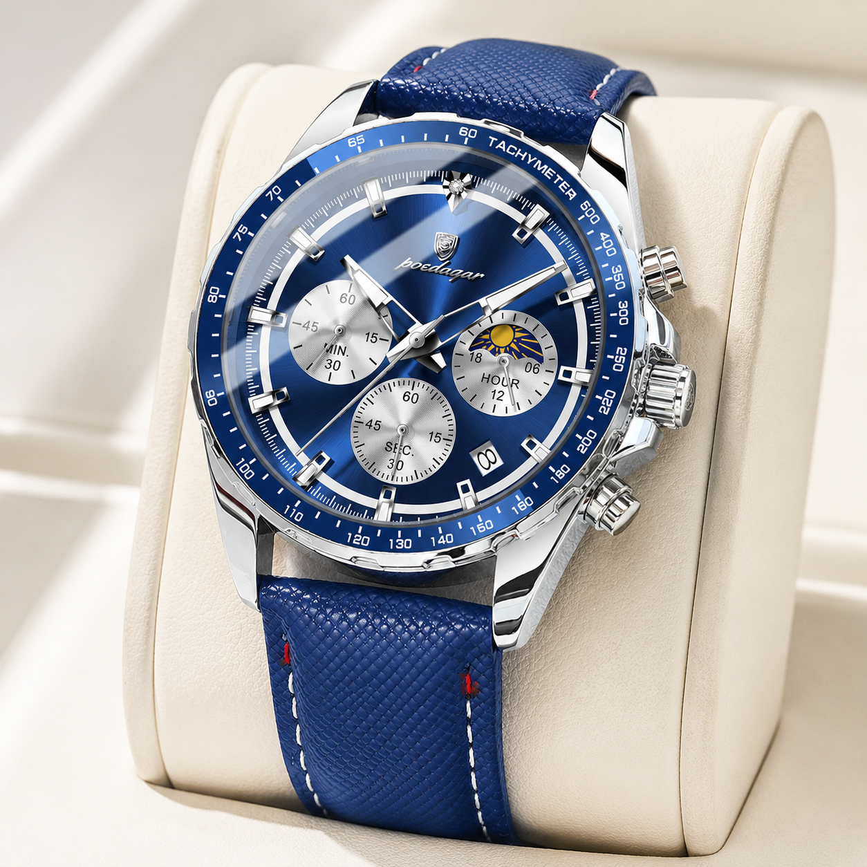 Meridian Leather Chronograph Watch