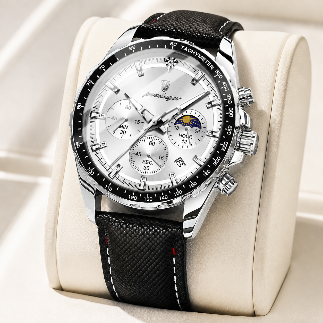 Meridian Leather Chronograph Watch