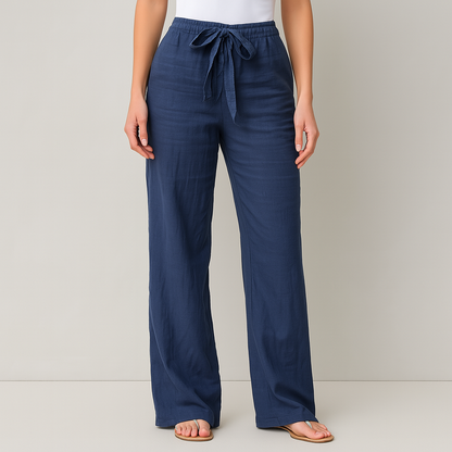 The Amalfi Wide-Leg Drawstring Pants