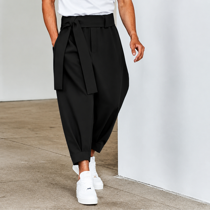 Belted Tapered Trouser
