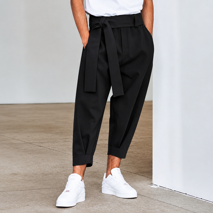 Belted Tapered Trouser