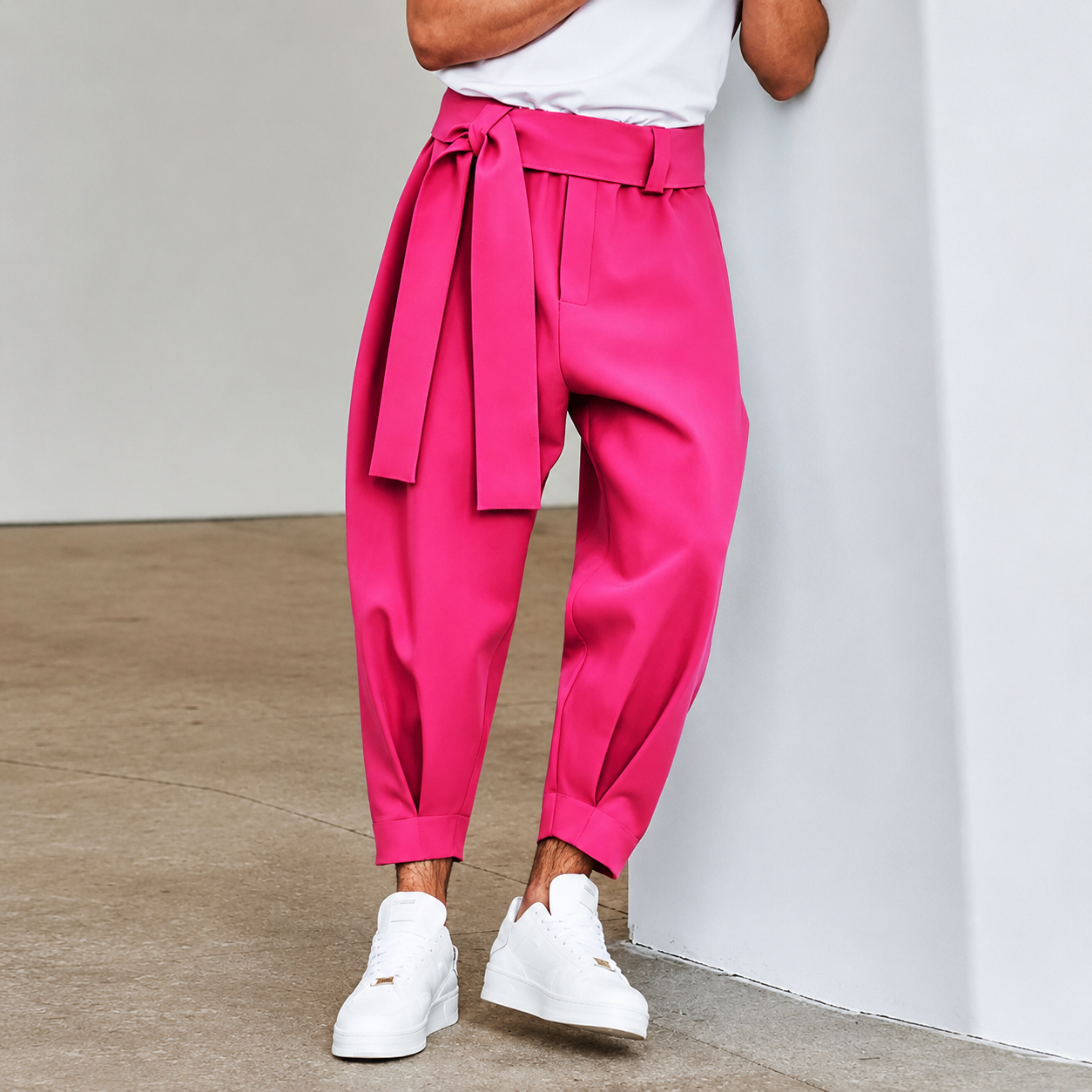 Belted Tapered Trouser