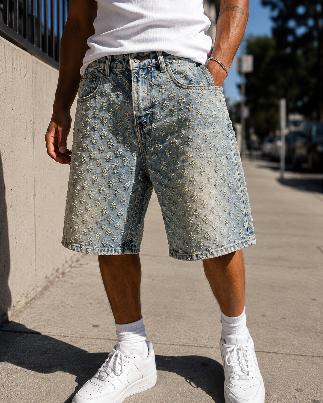 Vendôme Rebel Distressed Denim Short