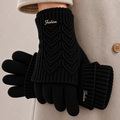 Elara Heart-Knit Gloves
