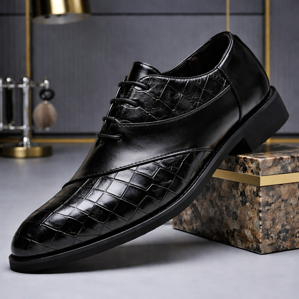 Crocodilian Pattern Dress Shoes