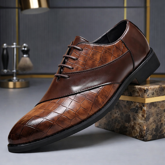 Crocodilian Pattern Dress Shoes